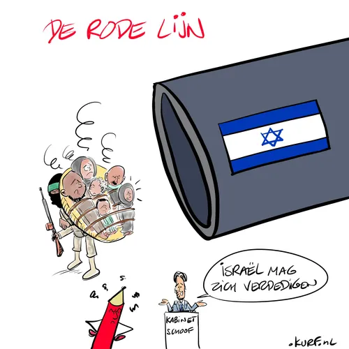 Streep in het zand?