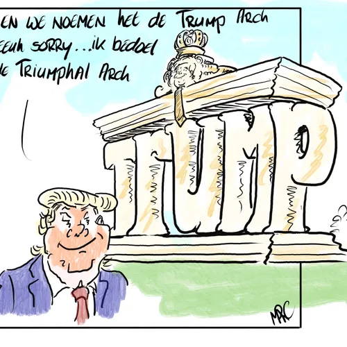 Trump wil zijn eigen triomfboog, net als keizer Napoleon
