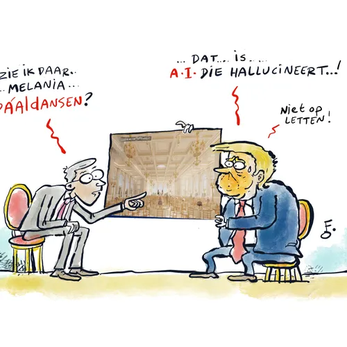 De nieuwe ballroom van Trump is een monument van de wansmaak