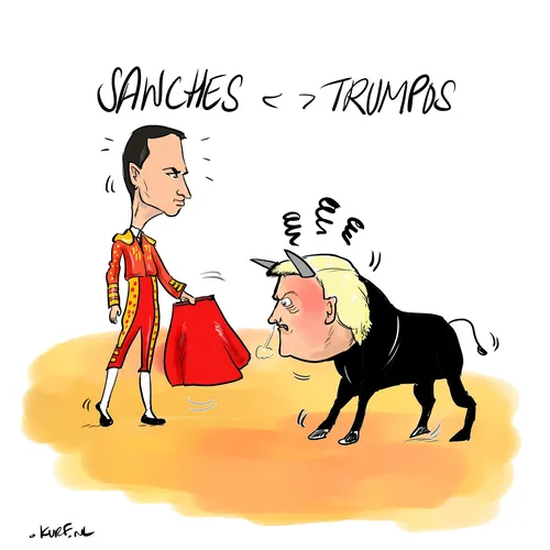 Pedro Sánchez onbevreesd tegenover Donald Trump