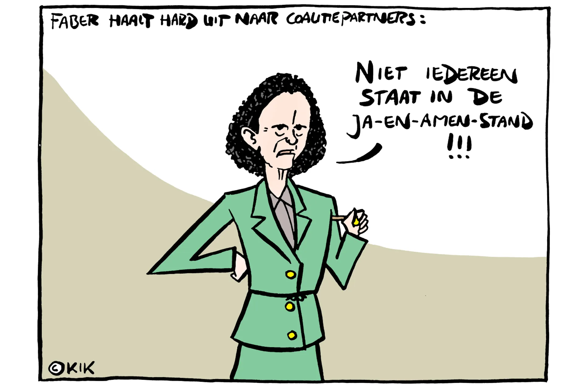 Afbeelding van Faber haalt uit naar wens tot samenwerking in kabinet