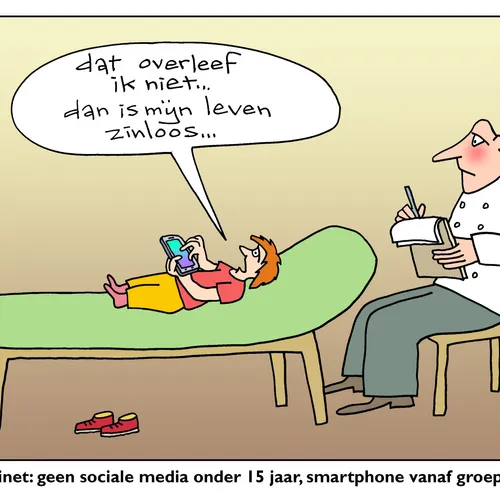 Afkicken van de smartphone en sociale media