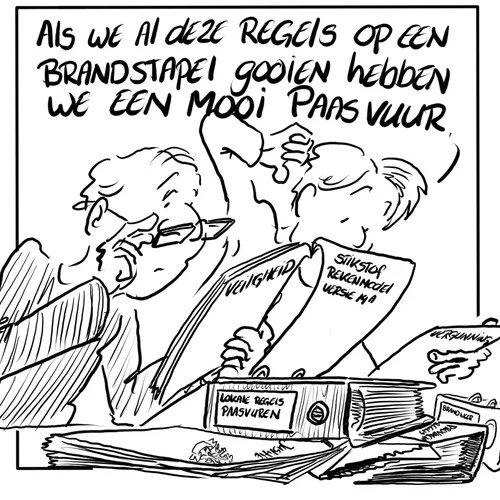 Zeer strenge regelgeving maakt paasvuur bijna niet meer mogelijk