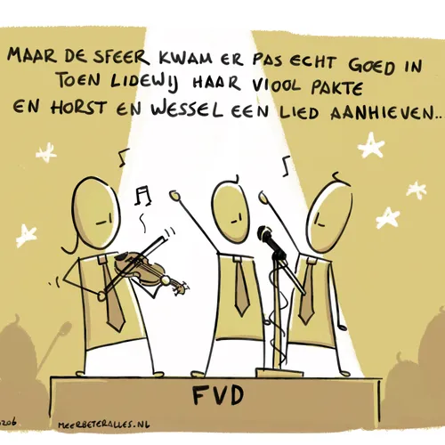 De sfeer zat er goed in bij Forum voor Democratie