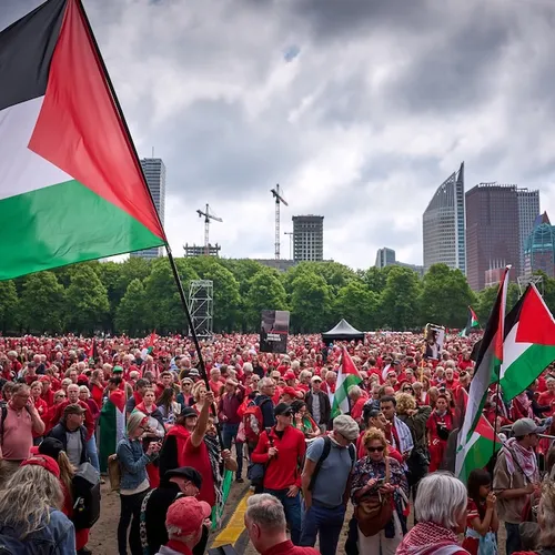 100.000 demonstranten eisen actie tegen oorlogsmisdaden Israël