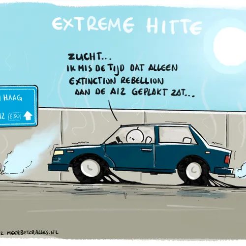 Het asfalt heeft zwaar te lijden onder de hitte van ons nieuwe klimaat...