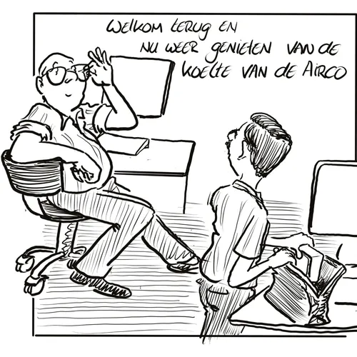 Met deze hitte is werken zo erg nog niet