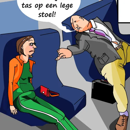 Wanneer gaat de NS ook manspreading verbieden?