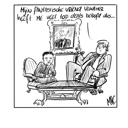 Zelensky op bezoek bij Trump