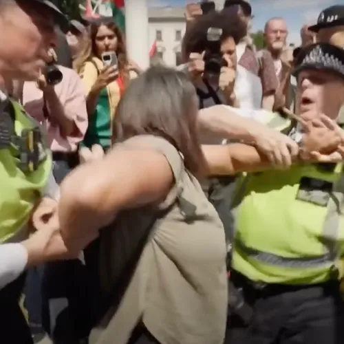 Britse politie arresteert honderden mensen die vreedzaam tegen genocide protesteren