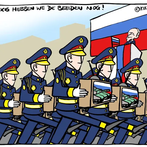 Russische militaire parade stukken minder indrukwekkend