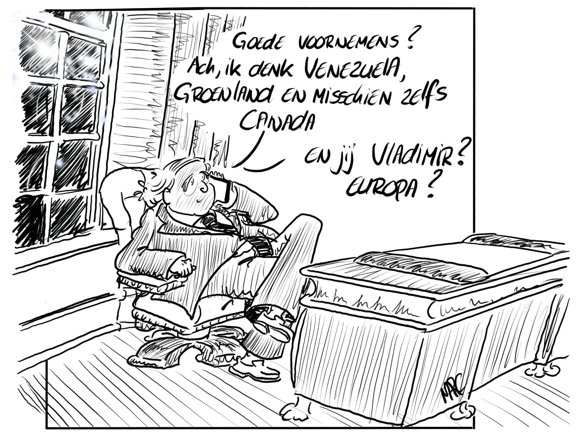 Afbeelding van Trump en Poetin bespreken hun plannen voor 2026