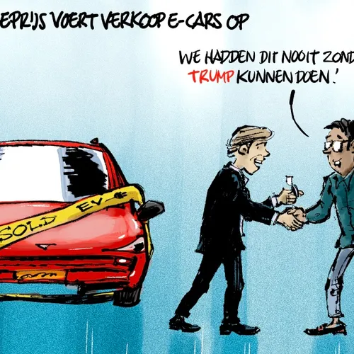 Verkoop elektrische auto's schiet omhoog door Trumps oorlog