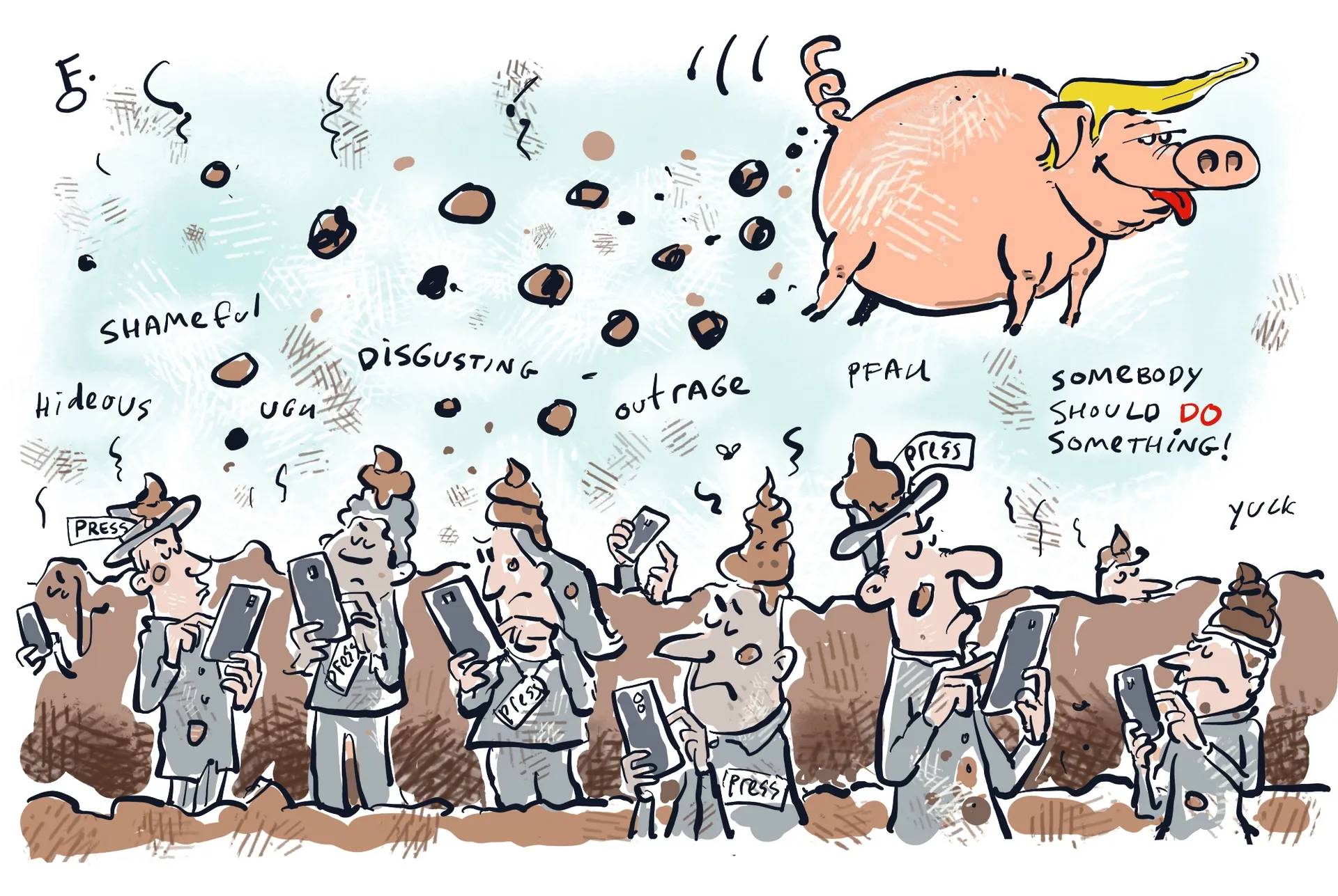 Afbeelding van Trump scheldt journaliste uit voor varken