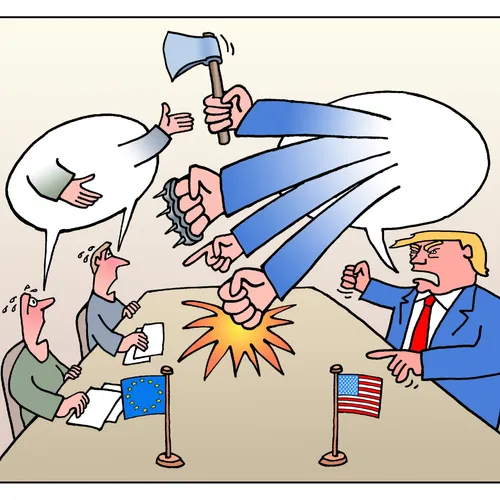 Trump dreigt de EU weer met heffingen