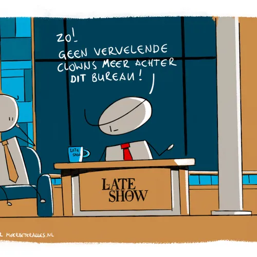 Stephen Colbert nu echt van de buis