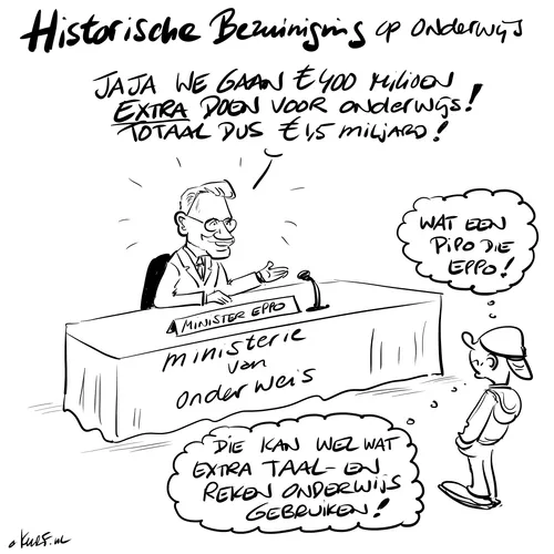 Eppo Bruins breekt het onderwijs enthousiast af met extra bezuinigingen