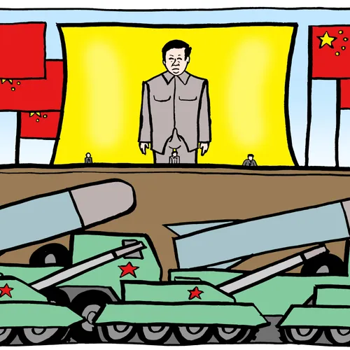 Xi Jinping dik tevreden over zijn parade