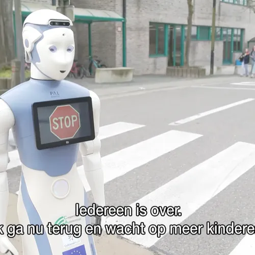 Robots helpen schoolkinderen veilig de straat over te steken