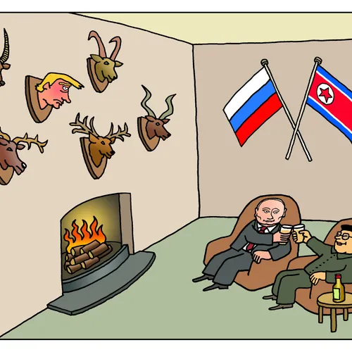 Trump en zijn beste vriend van Kim Jong Un