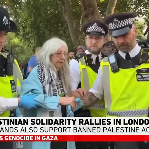 V Londonu aretirali skoraj 900 podpornikov Palestine Action; med aretiranimi tudi Nizozemci.