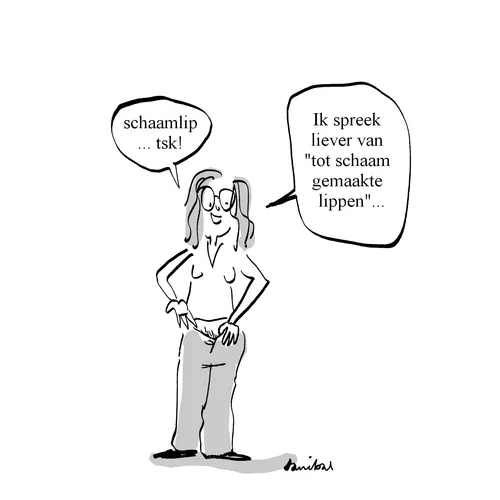 Schaamlip is een onderdrukkend woord