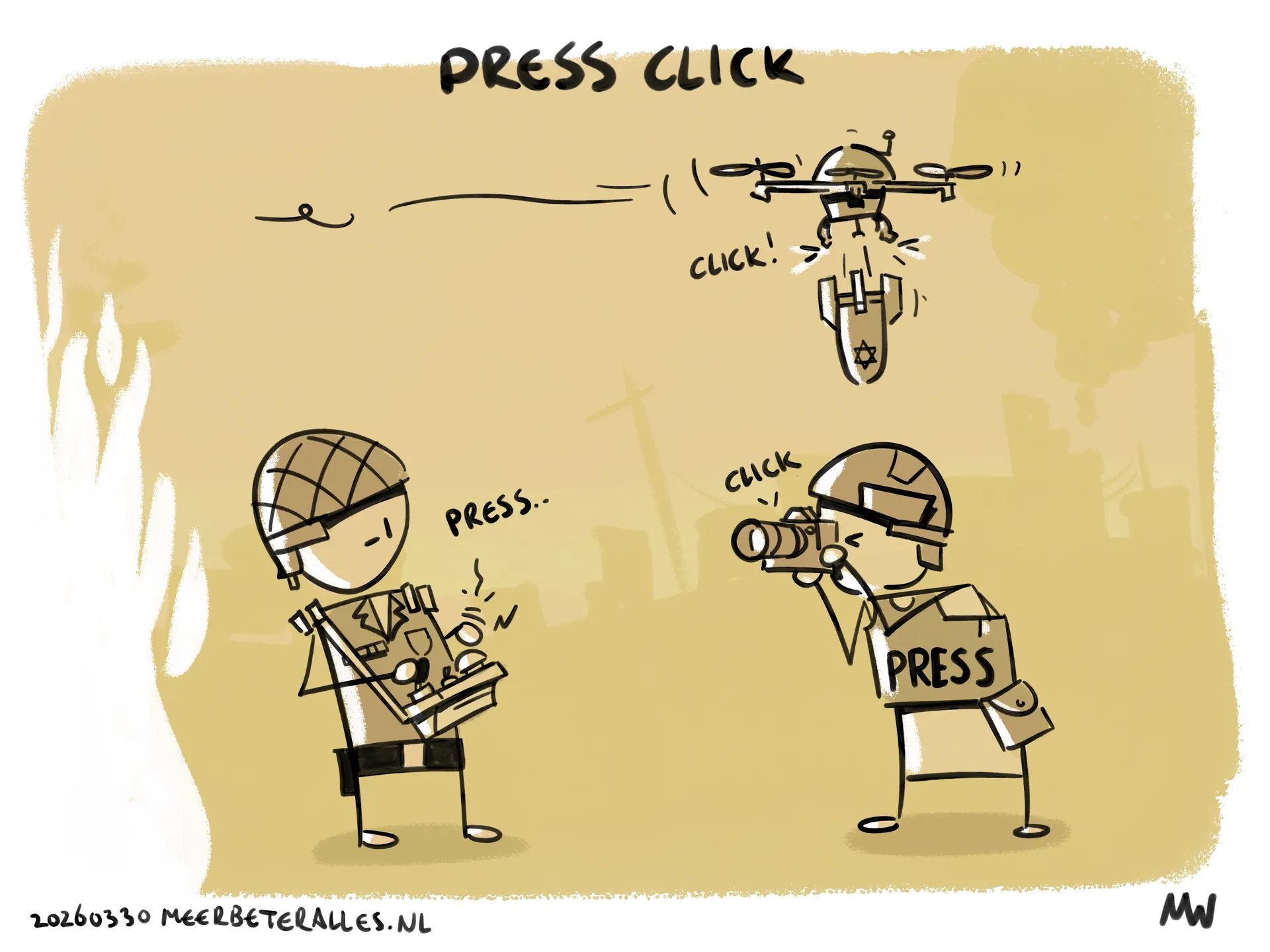 Afbeelding van Mediacide, voor het Israëlische leger is de kritische journalist de vijand die uitgeroeid moet