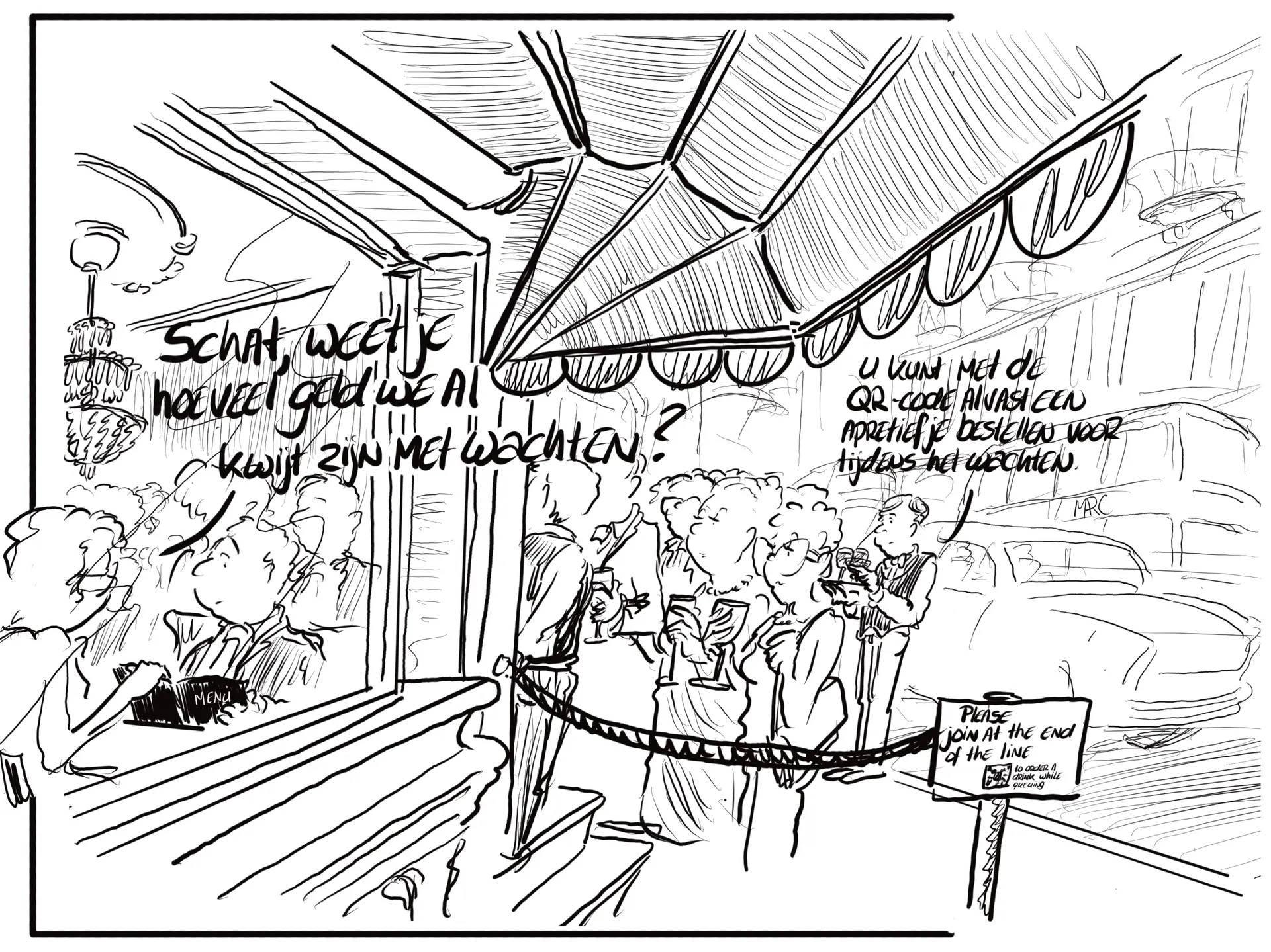 Afbeelding van Eerste tekenen van recessie? Mensen staan in de rij voor voedsel