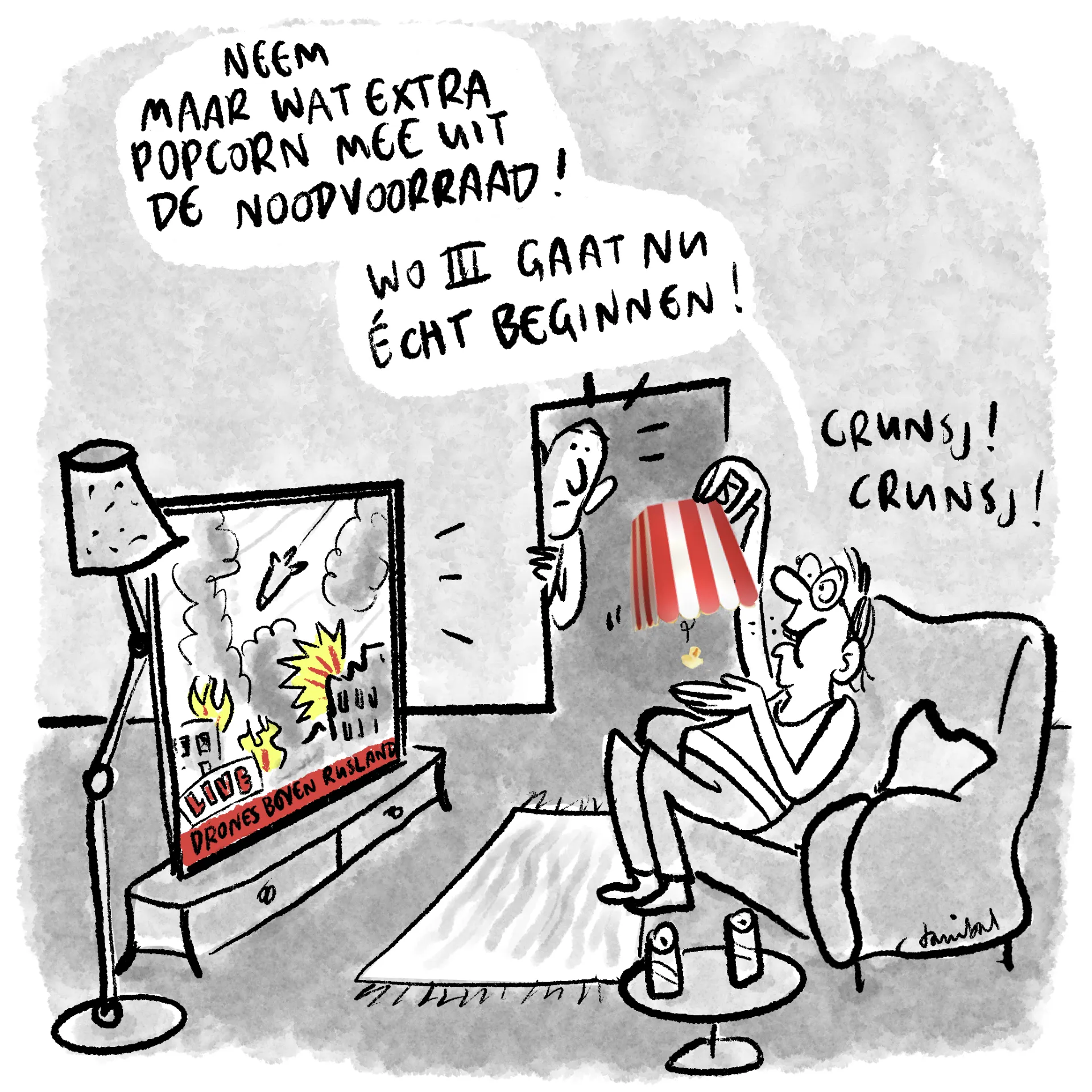 Afbeelding van Popcorn mag niet ontbreken in je noodpakket
