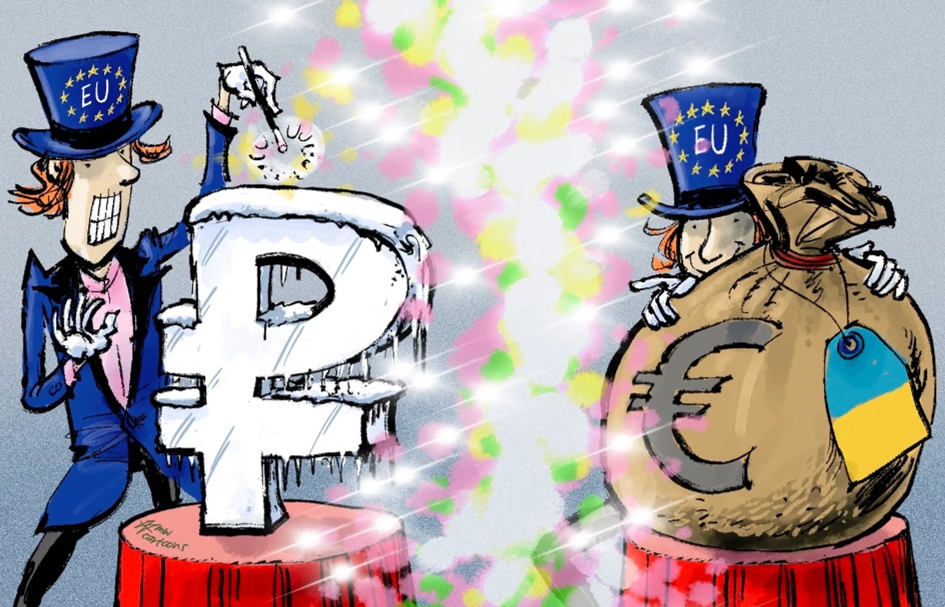 Afbeelding van EU wil bevroren Russische tegoeden omzetten voor Oekraïne