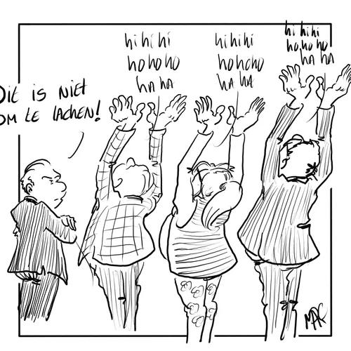 Mensen volgen serieus dure lachtherapieēn en -trainingen omdat lachen gezond is