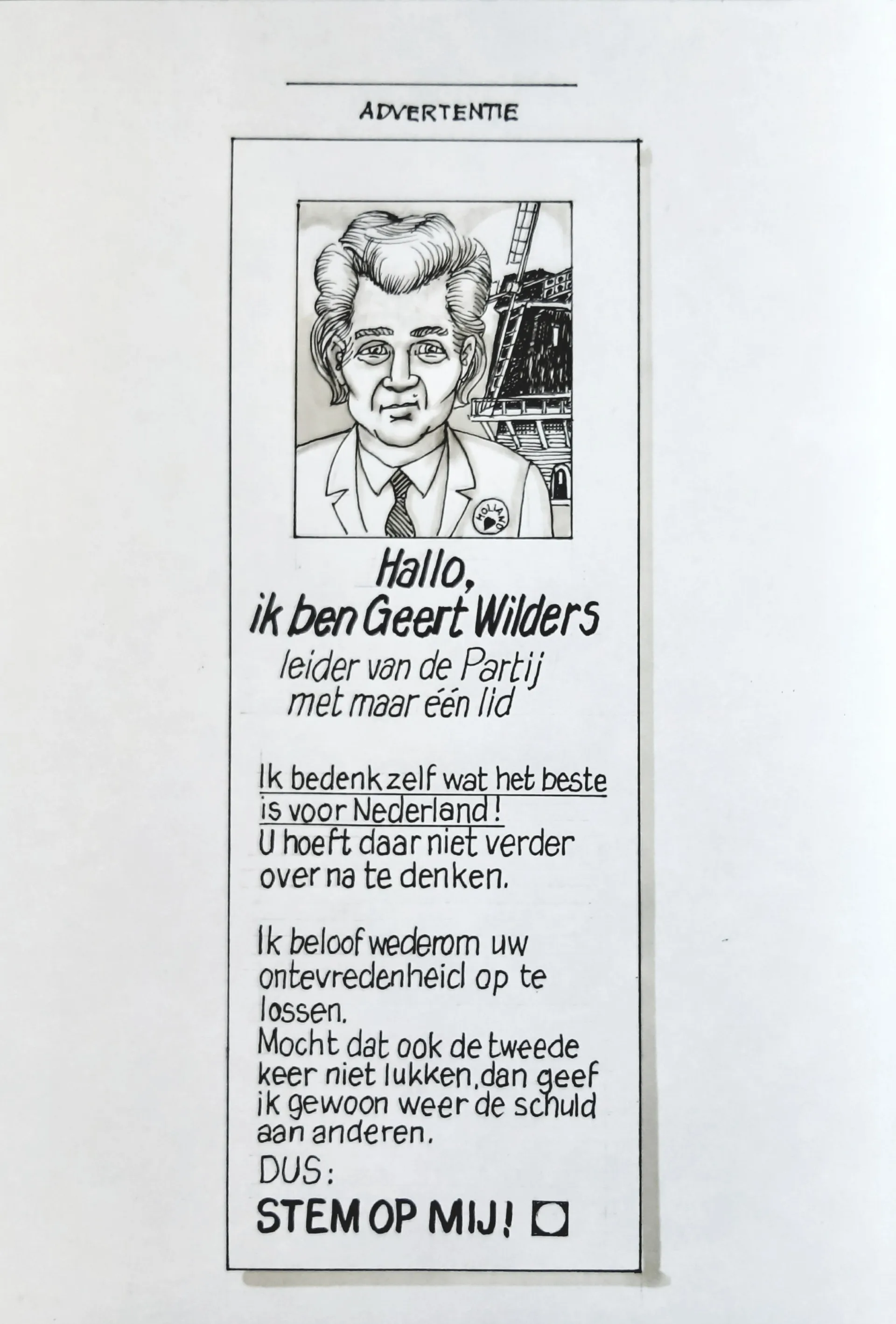 Afbeelding van Geert Wilders houdt het simpel