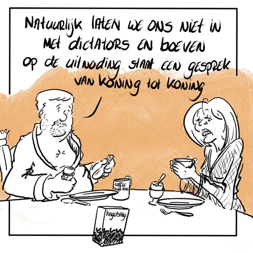 Willem-Alexander en Máxima gaan overnachten bij Trump