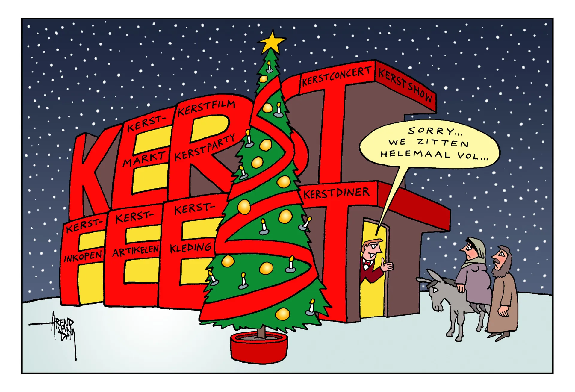 Afbeelding van Godzijdank hoeft Jezus deze Kerst niet mee te maken