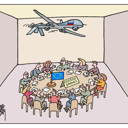 Droneplaag boven Europa