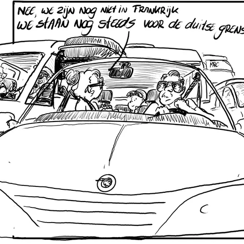 Files door grenscontrole voor de Duitse grens
