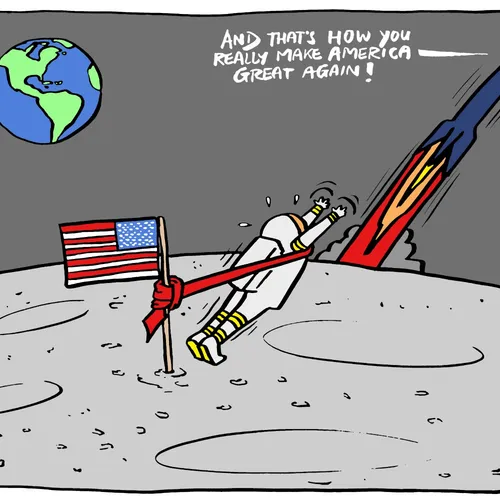 Trump wil naar de maan