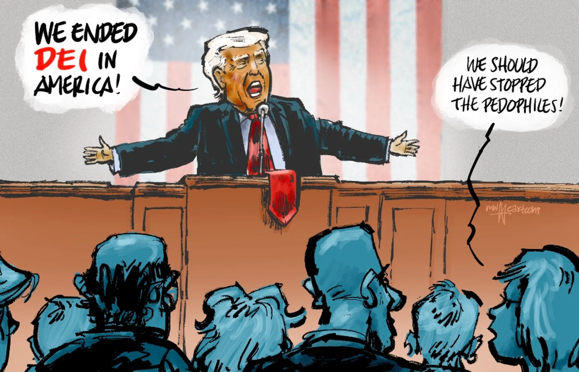 Afbeelding van Trump rekent hard af met diversiteit en gelijkheid