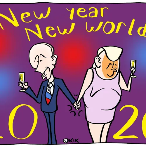 Poetin en partner wensen u het beste voor het nieuwe jaar