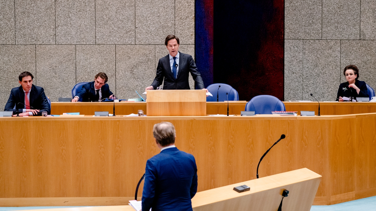 Rutte geeft verklaring in Tweede Kamer over aftreden kabinet