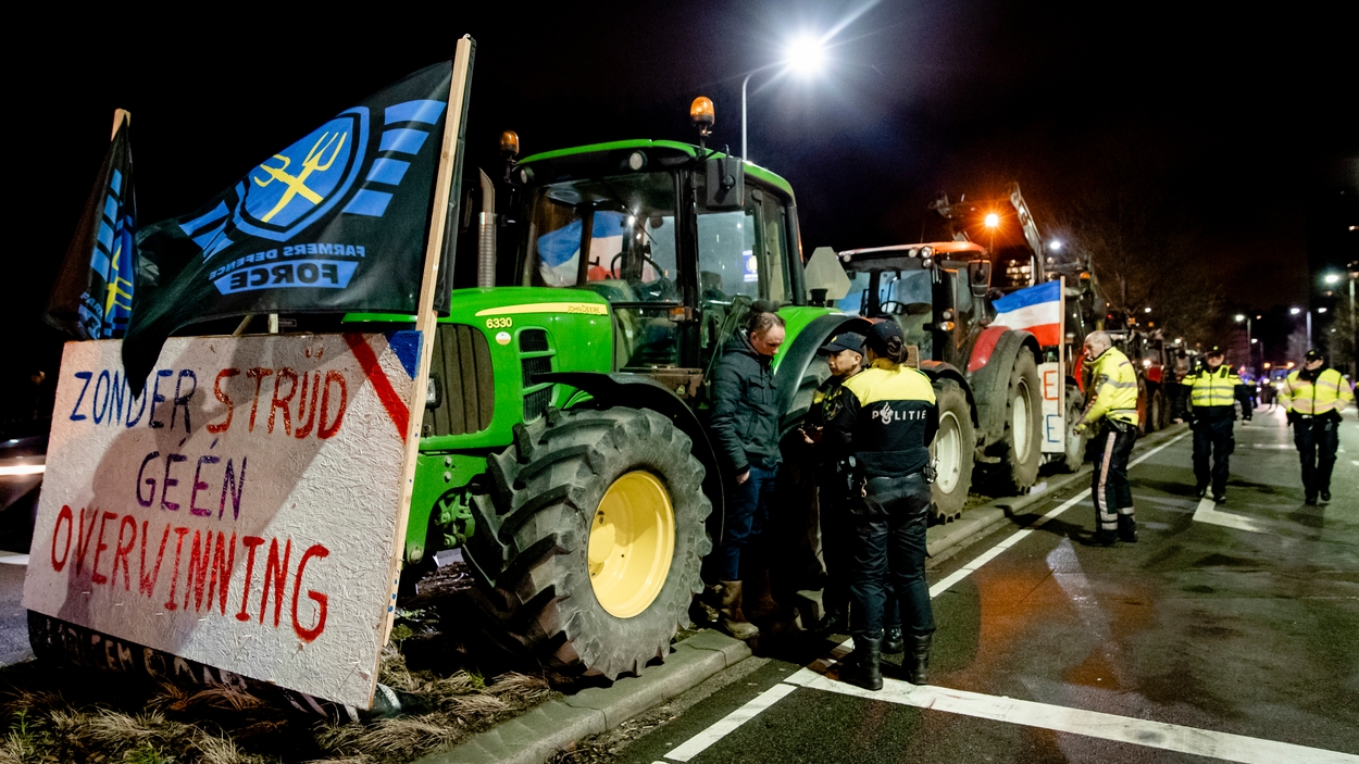 Boeren komen aan in Den Haag