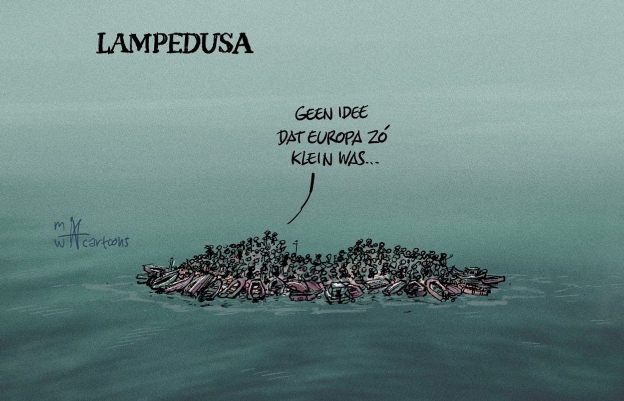 Afbeelding van Lampedusa zit helemaal vol en Europa doet niks