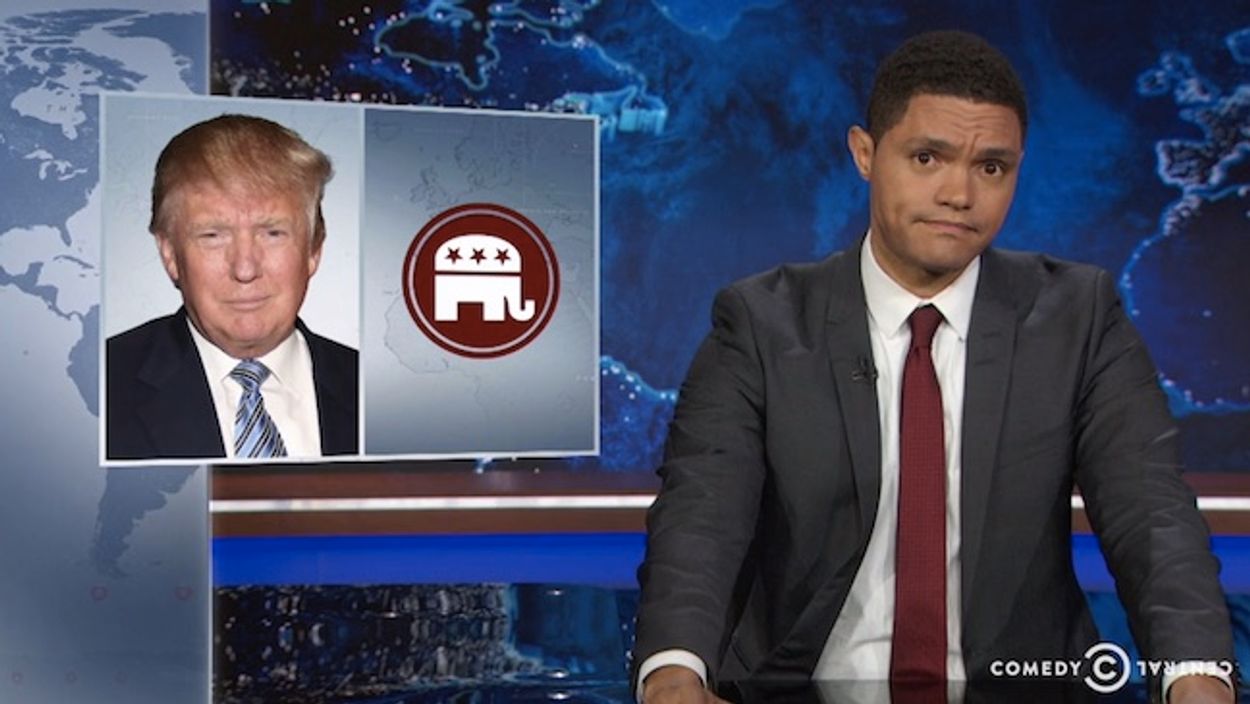 Afbeelding van The Daily Show: Trump is een stand-up komiek die president wil worden