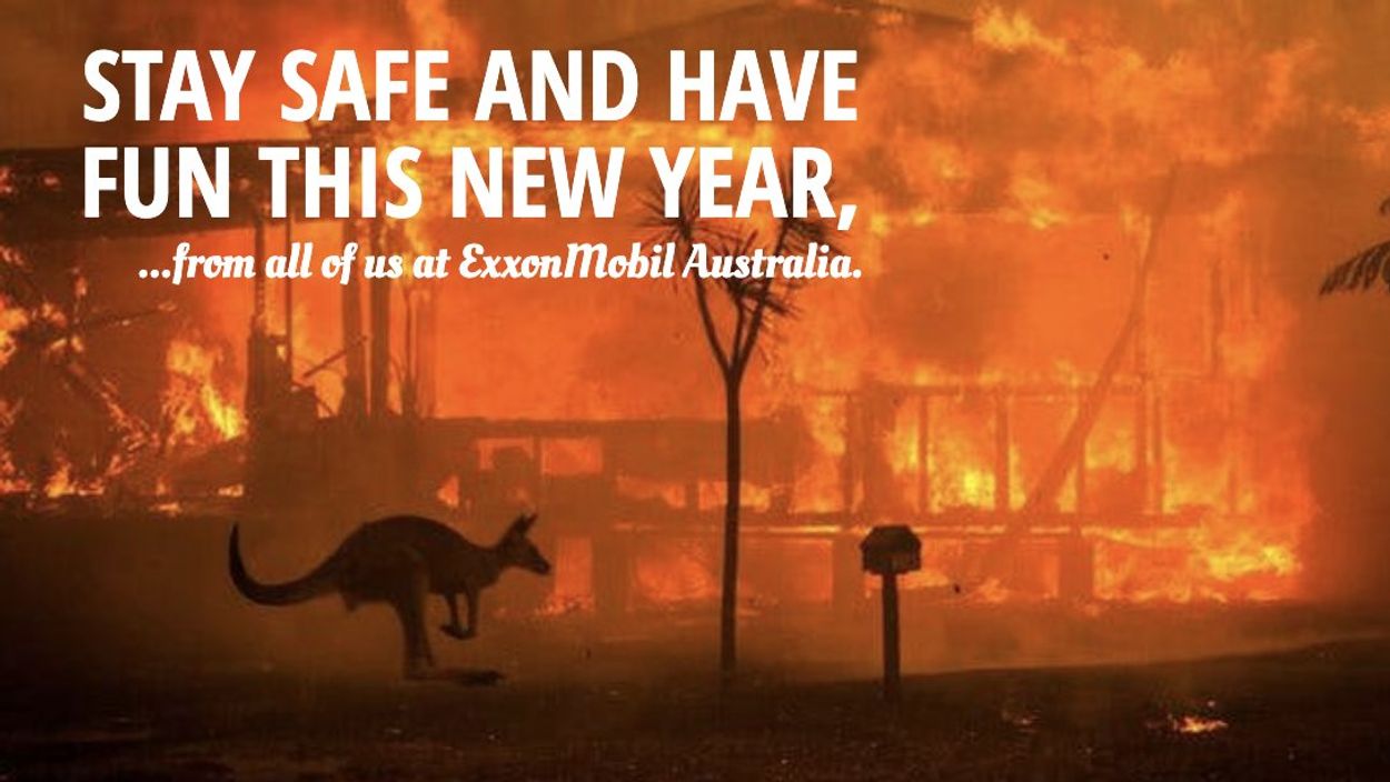 Afbeelding van ExxonMobil wenst Australiërs ‘plezier’ terwijl land in brand staat