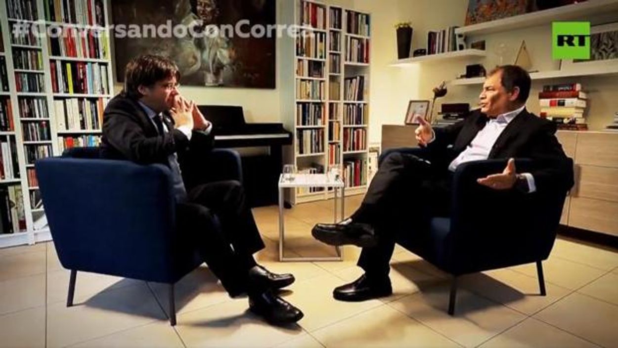 Afbeelding van Spaans station gehackt: Russisch interview met Puigdemont uitgezonden