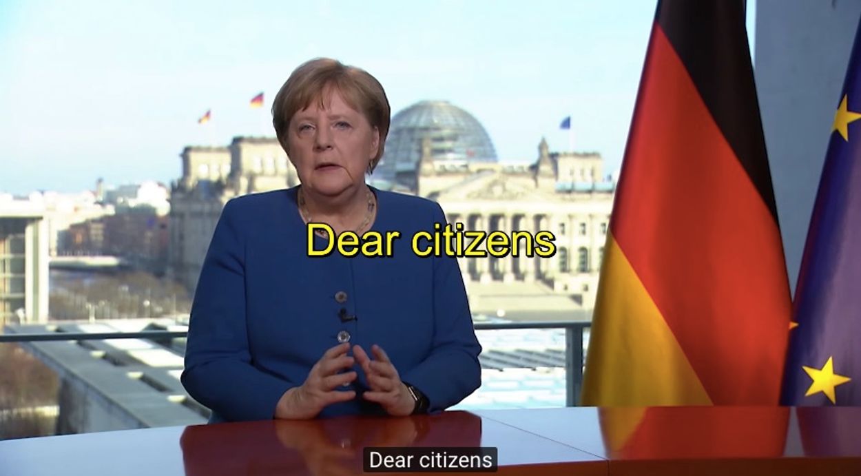 Afbeelding van Indrukwekkende speech van Merkel, met Engelse ondertitels