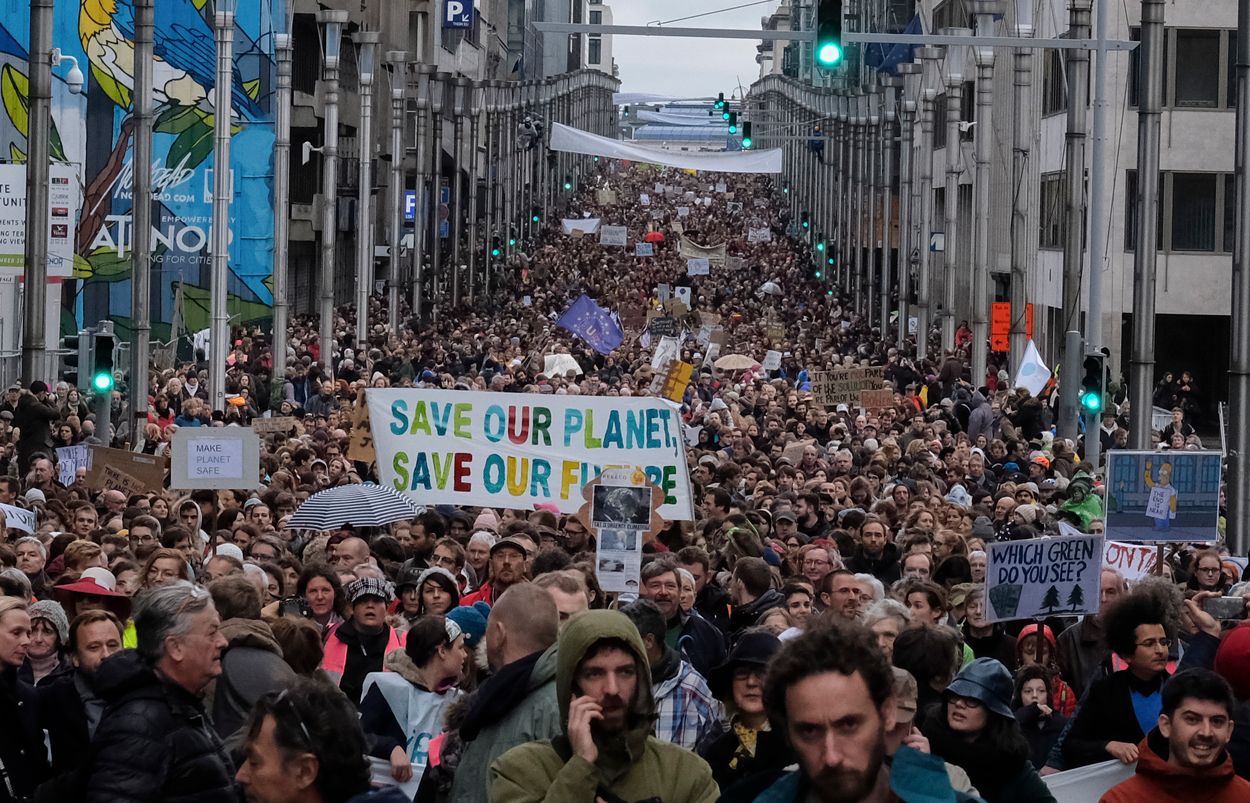 Afbeelding van Tienduizenden marcheren door Brussel voor het klimaat