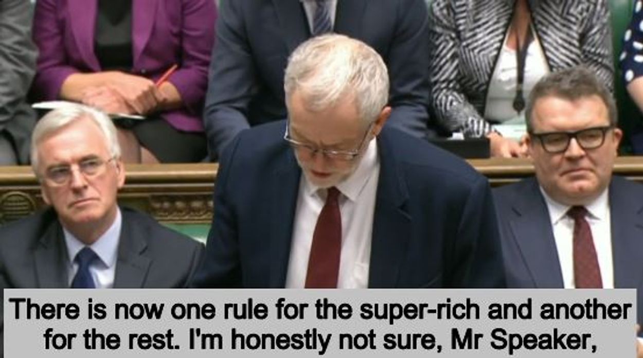 Afbeelding van Corbyn: 'Er zijn regels voor de superrijken en regels voor de rest'