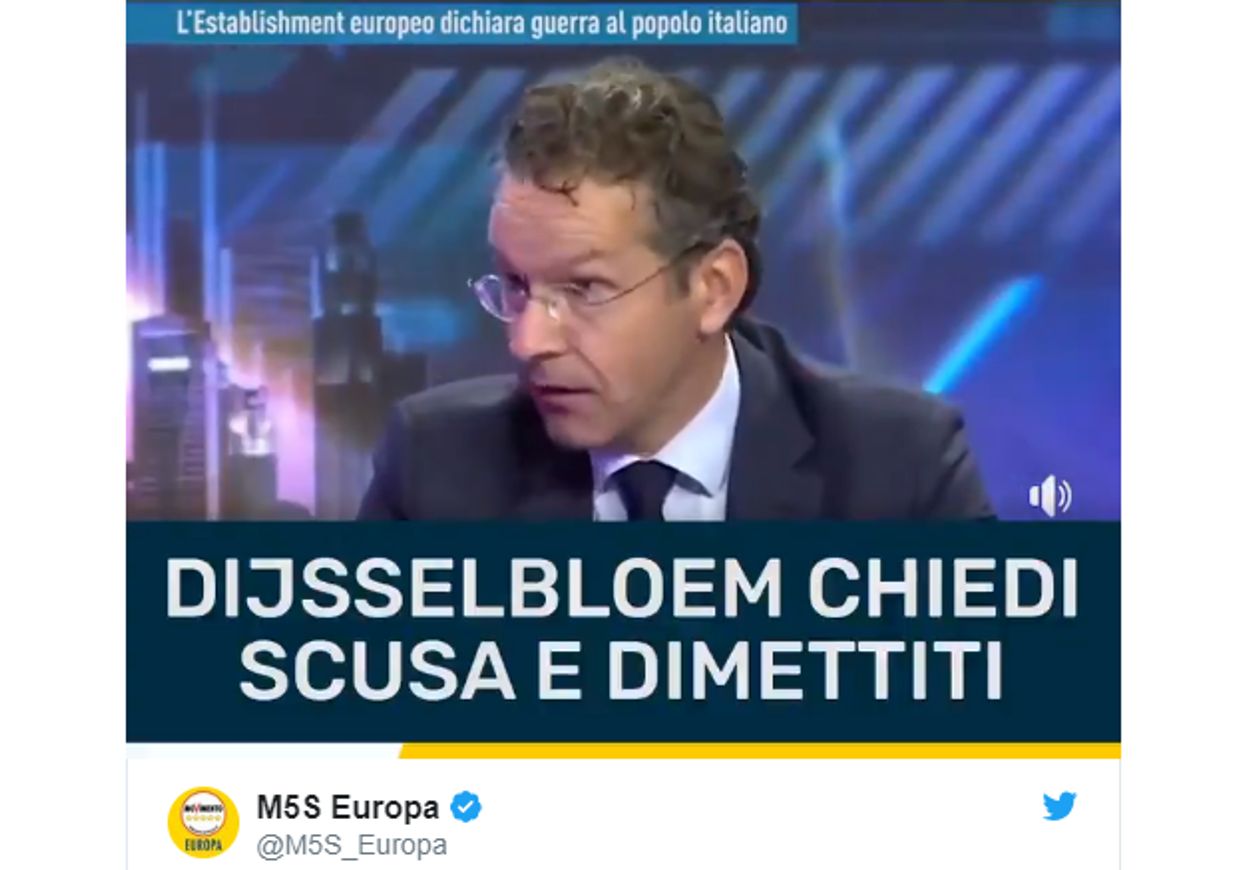 Afbeelding van Italiaanse regeringspartij M5S verspreidt desinformatie over Dijsselbloem