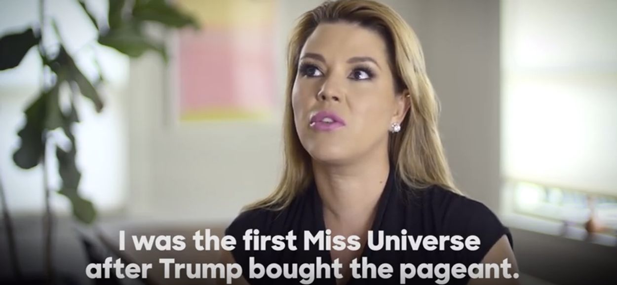 Afbeelding van Voormalig Miss Universe en Trump-slachtoffer doet haar verhaal